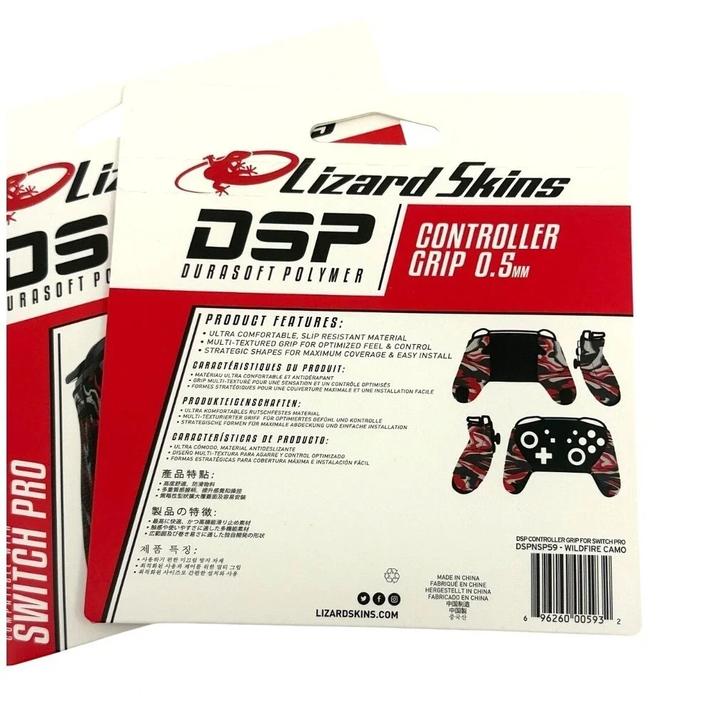 2 Pack Lizard Skins DSP Controller‎ Grip Switch Pro Wildfire Camo 0.5mm NEW